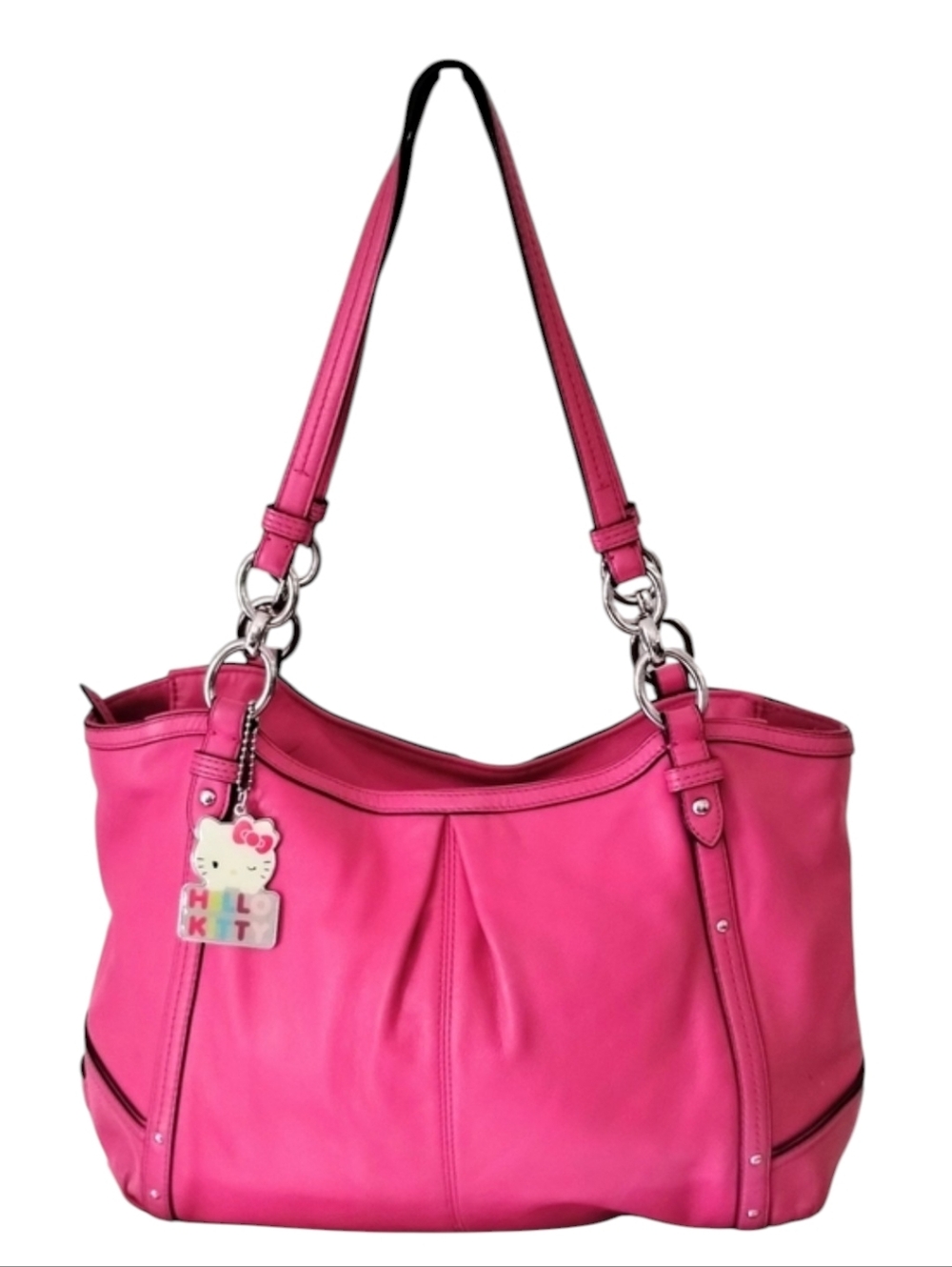 Coach Alexandria Hot Pink Genuine Leather Shoulder Tote